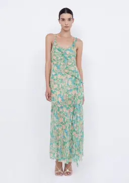 Bec & Bridge Oasis Frill Maxi Dress Under The Sea Print Size 6 for rent on The Volte - image 1
