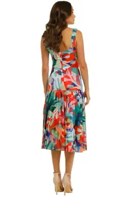 Vestire Miami Nights Midi Dress in Miami Print Size 12 for rent on The Volte - image 3