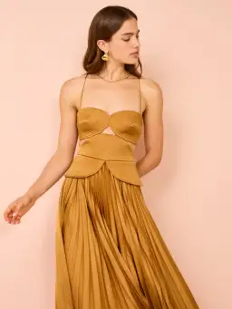 Acler Atholton Midi Dress in Savannah Size AU 8 for rent on The Volte - image 2