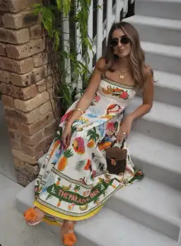 Alemais Paradiso Sundress in Multi Size AU 10 for rent on The Volte - image 1