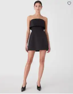 Misha Jemma Mini Fold Over Strapless Dress in Black Size 8/S for rent on The Volte - image 2