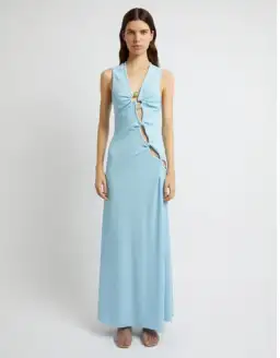 Christopher Esber Chasm Cay Buckle Dress in Blue Calcite Size AU 12 for rent on The Volte - image 1