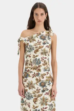 Sir the Label Eleanora Tie Shoulder Dress Viola Print Size 0/Au 6 for rent on The Volte - image 2