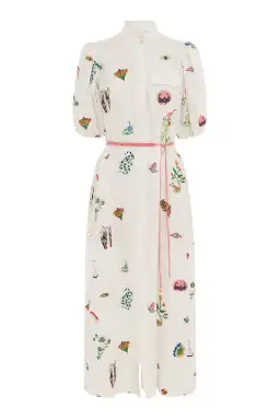 Alemais Atticus Embroidered Shirtdress Print Size 14 for rent on The Volte - image 5