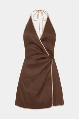 Sir the Label Affogato Twist Mini Dress Chocolate Size 1/Au 8 for rent on The Volte - image 6