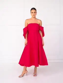 Talulah Dahlia Midi Dress Pink Size 14 for rent on The Volte - image 1