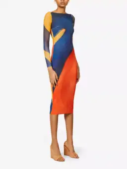 Farai London Alamea Midi Dress Multi Size M / AU 10