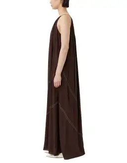 Camilla and Marc Castille One Shoulder Maxi Dress in Chocolate Brown Size 8 for rent on The Volte - image 2