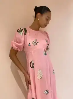 Alemais Cleo Midi Dress Pink/Print Size 10 for rent on The Volte - image 2