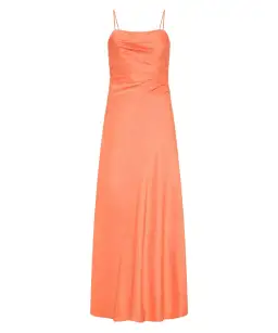 Aje Clarice Draped Maxi Dress in Sunset Orange Size AU 12 for rent on The Volte - image 5