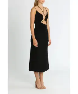 Misha Estera Midi Dress Black Size 10 for rent on The Volte - image 2
