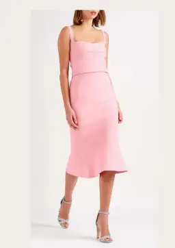 Scanlan Theodore Crepe Knit Bralette Dress Pink Size S / Au 8 for rent on The Volte - image 1