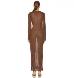 Sir The Label Aya Cut Out Dress in Chocolate Size 0 / AU 6 for rent on The Volte - image 3