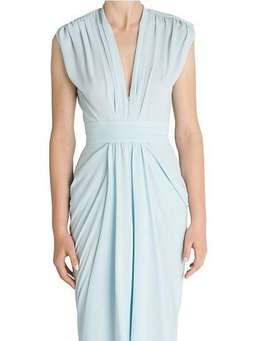 Carla Zampatti Diaphanous Waterfall Dress Ice Blue Size 6 for rent on The Volte - image 2