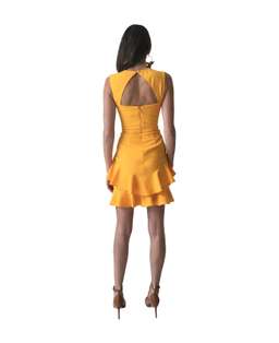 Rebecca Vallance Havana Mini Dress Yellow Size 6 for rent on The Volte - image 3