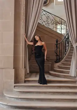 House of CB Persephone Strapless Corset Dress Black Size XS / AU 6 for rent on The Volte - image 1