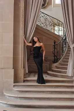 House of CB Persephone Strapless Corset Dress Black Size XS / AU 6 for rent on The Volte - image 2