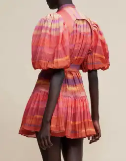 Acler Cardine Mini Dress Watercolour Horizon Size 8 for rent on The Volte - image 4