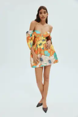 Alemais Piato Sculpt Mini Dress Floral Size 10 for rent on The Volte - image 1