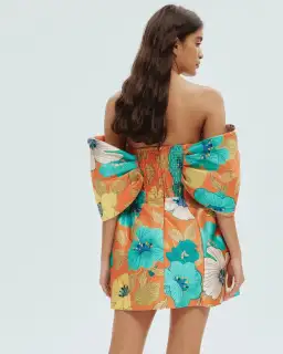 Alemais Piato Sculpt Mini Dress Floral Size 10 for rent on The Volte - image 3