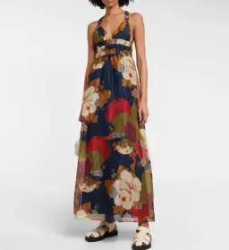 Sir The Label Bonita V Neck Dress Garcia Floral Print Size 1 / AU 8