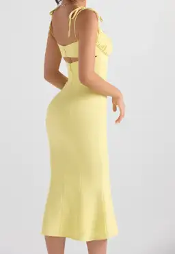 House of CB Soren Buttercup Cutout Midi Dress Yellow Size M/Au 10 for rent on The Volte - image 3
