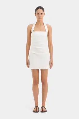 Sir the Label Noemi Halter Mini Dress In Ivory Size 6 for rent on The Volte - image 4