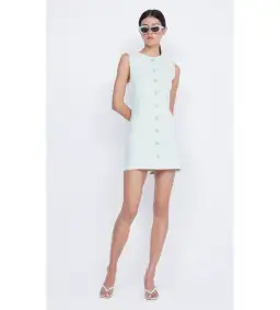Bec & Bridge Ilora Knit Mini Dress in Mint Size 10 for rent on The Volte - image 1