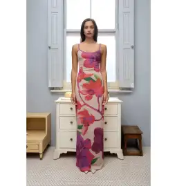 With Harper Lu Bloom Dress Mesh Fuchsia Size AU 6 for rent on The Volte - image 1