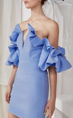 Acler Hitching Mini Dress Blue Size 6 for rent on The Volte - image 5