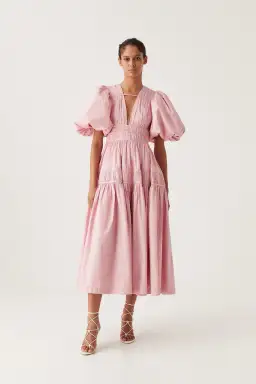 Aje Fallingwater Ruched Midi Dress for rent on The Volte - image 1