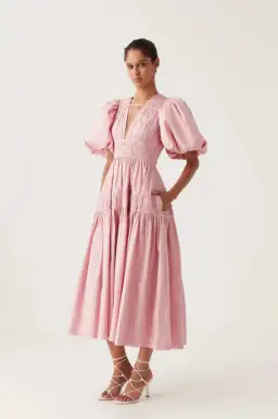 Aje Fallingwater Ruched Midi Dress for rent on The Volte - image 3