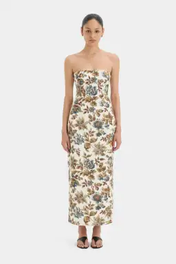 Sir the Label Eleanora Column Midi Dress Viola Floral Print SIze 6