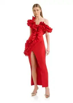 Eliya the Label Rossana Dress Red Size S / AU 8 for rent on The Volte - image 1