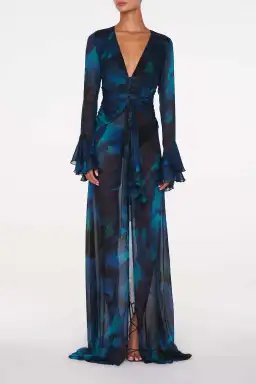 Rat & Boa Fiorella Dress Maxi Dress Blue Size S / AU 8