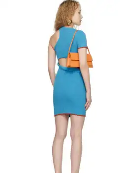 Jacquemus La Robe Brilho Mini Dress in Turquoise Size 34 / AU 6 for rent on The Volte - image 2
