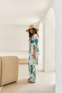 Zaco Kelia Shirt & Pant Set Blue/Multi Size S / AU 8 for rent on The Volte - image 4