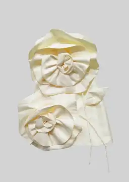 Mew Mews Anwen Flower Mini Dress Ivory Size 10 for rent on The Volte - image 3