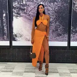 Rat & Boa Zeta Top & Oriana Skirt Set Orange Size S/Au 8 for rent on The Volte - image 2