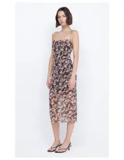 Bec & Bridge Herlani Singlet Midi Dress Hibiscus Choc Size 8  for rent on The Volte - image 3