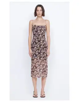 Bec & Bridge Herlani Singlet Midi Dress Hibiscus Choc Size 8  for rent on The Volte - image 1