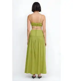 Bec & Bridge Alexandra Top & Ellie Maxi Skirt Set In Fern Green Size 6 for rent on The Volte - image 1