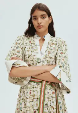 Alemais Sunset Broderie Midi Dress Multi Size 8 for rent on The Volte - image 1