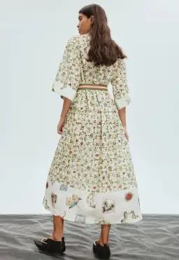 Alemais Sunset Broderie Midi Dress Multi Size 8 for rent on The Volte - image 3