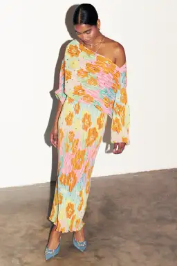 Never Fully Dressed Tilly Ombre Long Sleeve Dress Multi/Floral Size 14 for rent on The Volte - image 1