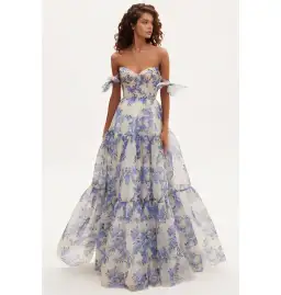 Milla Milla Hydrangea Tender Floral Maxi Tie-strap Dress Size Small / AU 8 for rent on The Volte - image 1
