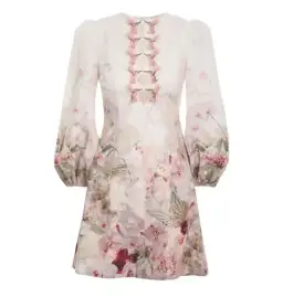 Zimmermann Dancer Hummingbird Mini Dress Alabaster Garden Floral Size 2 / AU 12 for rent on The Volte - image 4