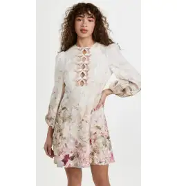 Zimmermann Dancer Hummingbird Mini Dress Alabaster Garden Floral Size 2 / AU 12 for rent on The Volte - image 2