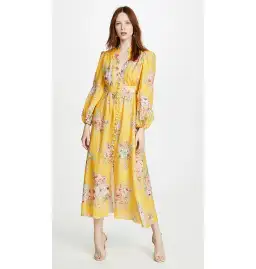 Zimmermann Zinnia Floral Maxi Dress Yellow Size 2 / AU 12 for rent on The Volte - image 1