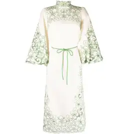 Zimmermann Teddy Floral Midi Dress Cream/Green Size 1 / AU 10 for rent on The Volte - image 4